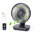 Battery Powered Fan 3600mARechargeable FanPortable Desk FanBattery Operated FanSmall fan Rechargeable Fan PortableDual Adjustable Angle Desktop Air Circulate Fan with 4 Speed for Home Office